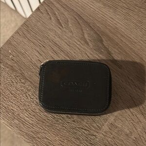 Coach Black Leather Pill Case